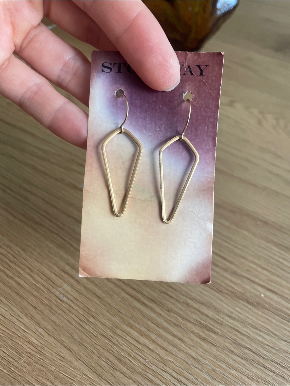 Chic Geometric Chevron Threader Drop Earrings